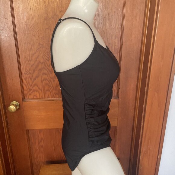 Eomenie Women's One Piece Swimsuit Tummy Control,1 Piece Swimsuit, SIZE L, Black - Picture 8 of 9